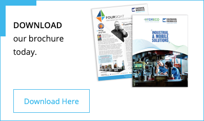Download brochure banner with button and overlapped banner images; blue border;