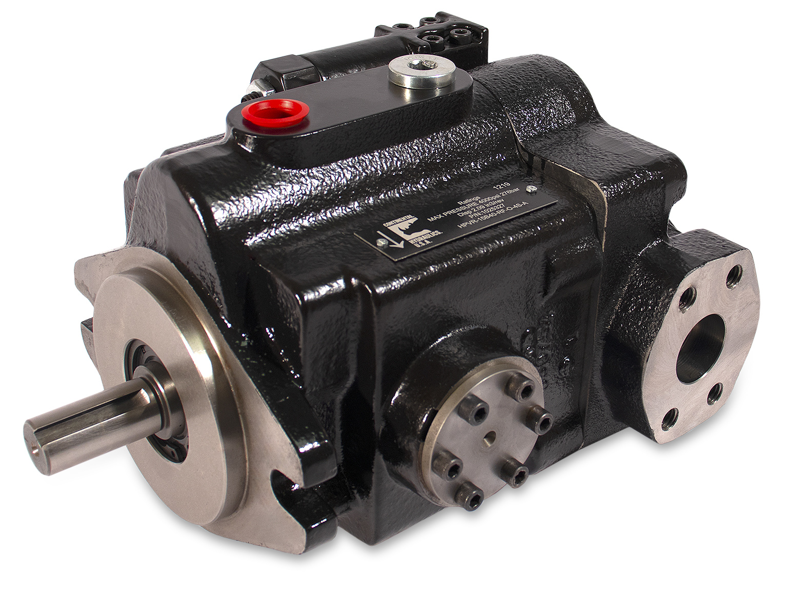 HPVRBlack HPVR open-circuit piston pump product; white background