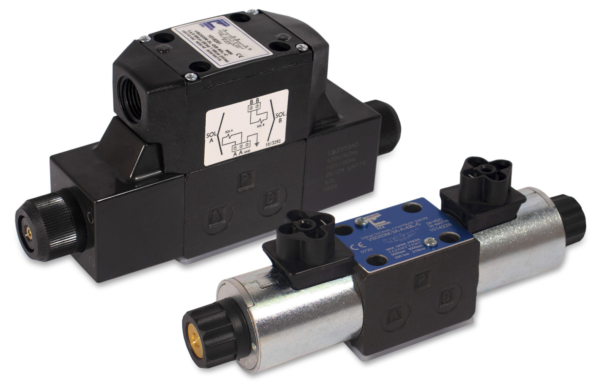 VSD03M direct operated solenoid valve products; white background