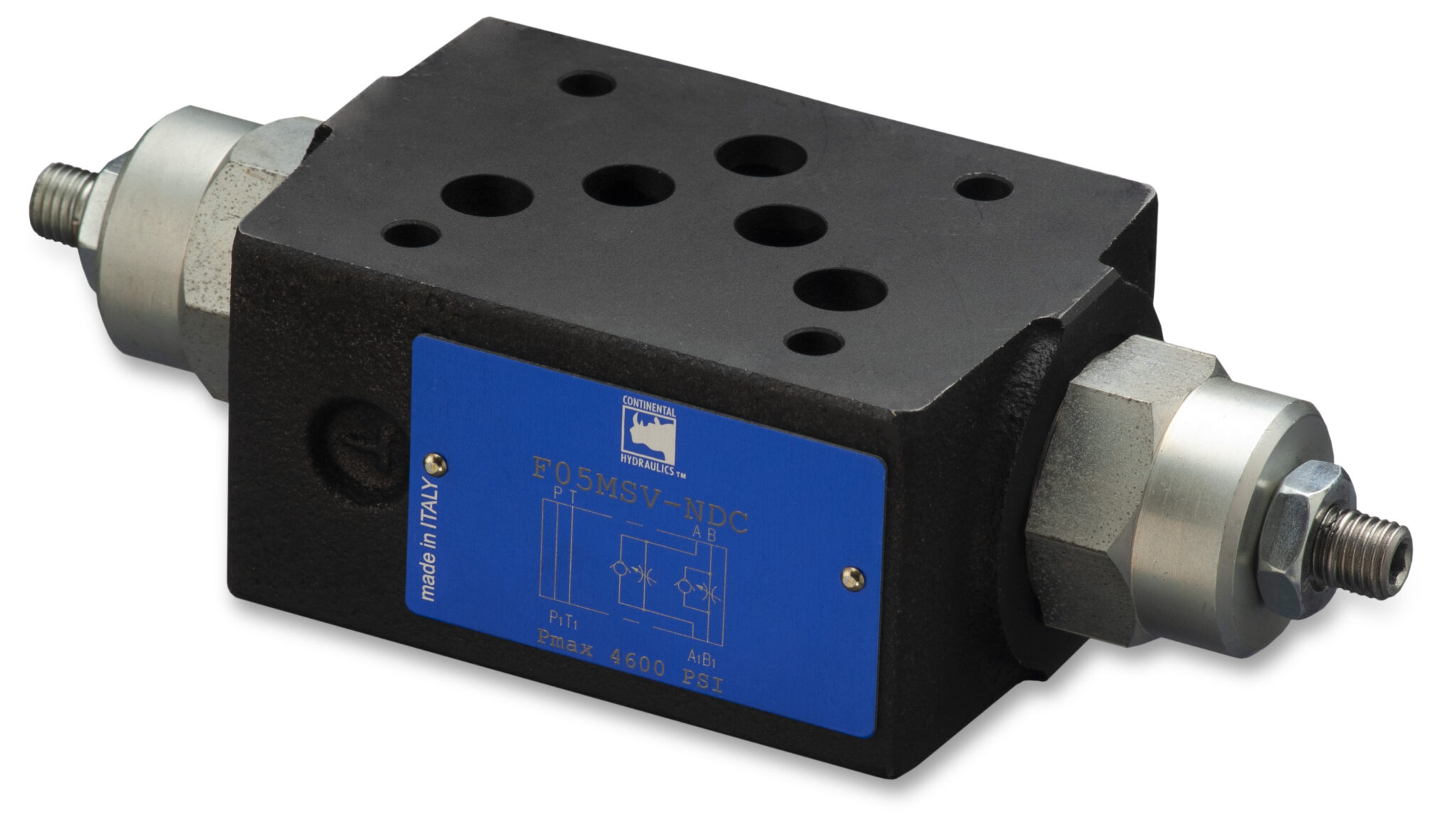 F05MSV-NDC flow control valve product; white background