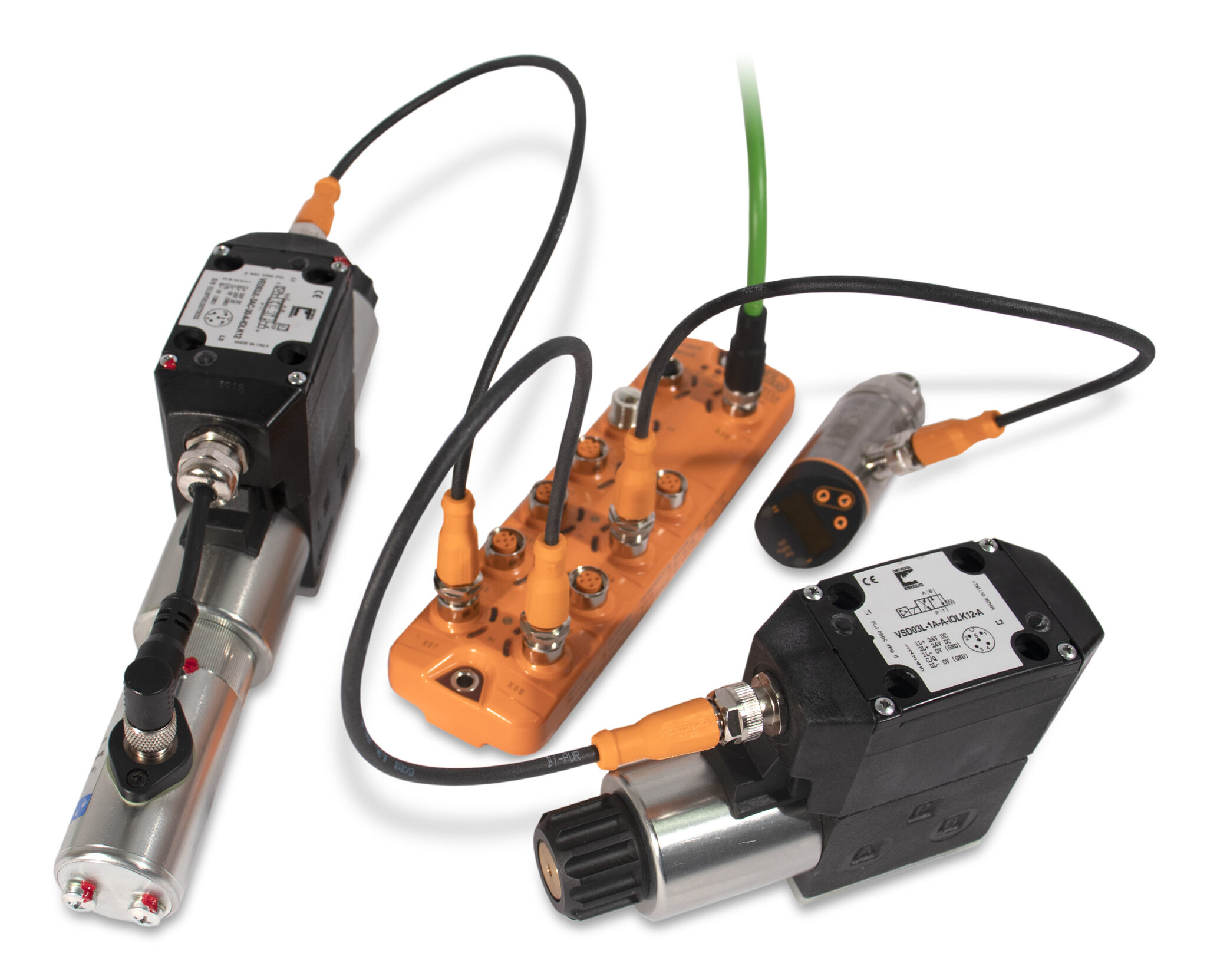 iolinkthe orange Io-Link product; orange; white background